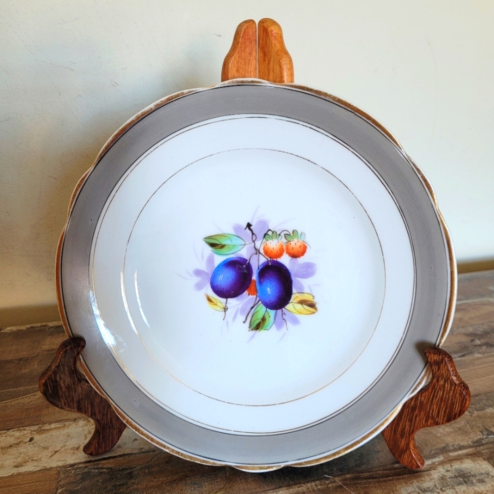 KPM Antigue Porcelain Handpainted Fruit decorated Plate.